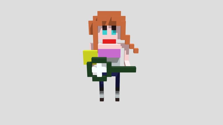 Tennis and Women 3D Model