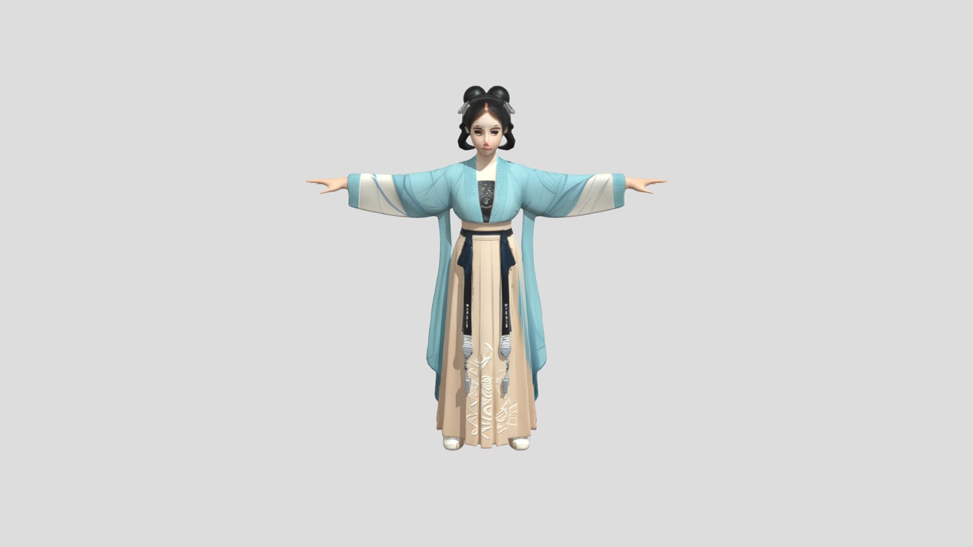 traditional dress-wearing woman - 3D model by 635104cc [90ffb3e ...