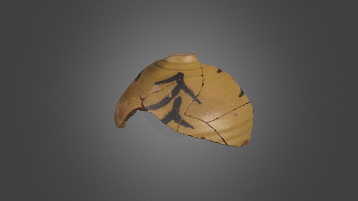 Fragmento de cerámica vidriada 3D Model