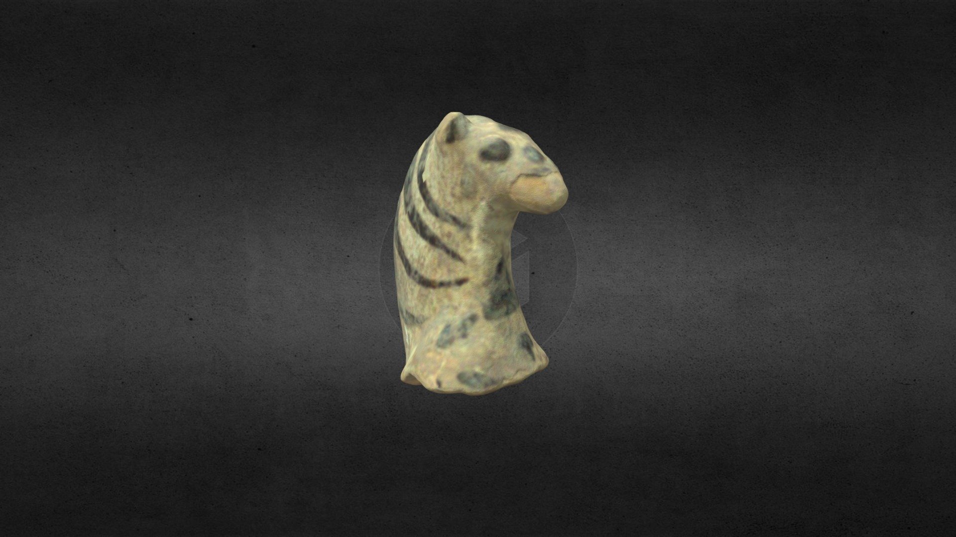 Ceramic figure of a zebra