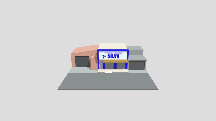 Supermercado E Panificadora Silva Fachada 3D Model