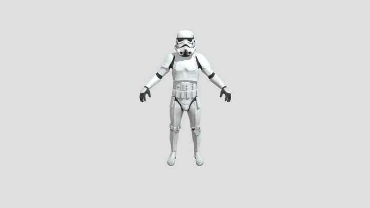 Stormtrooper Mixamo Textures 3D Model