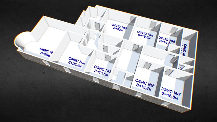 Ульянова 7б 3D Model