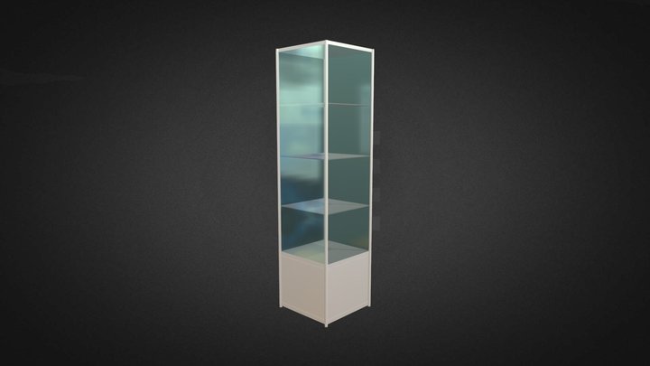 Tallboy Showcase With Cupboard Hire 3D Model