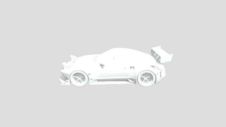 White Supercar Elegance 3D Model