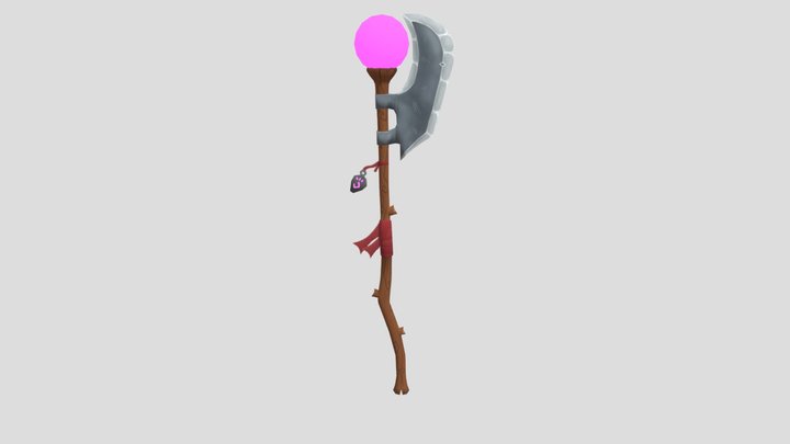 Low Poly Staff 3D Model