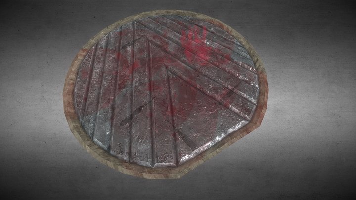 FREE PBR Medieval Bloody Shield 3D Model