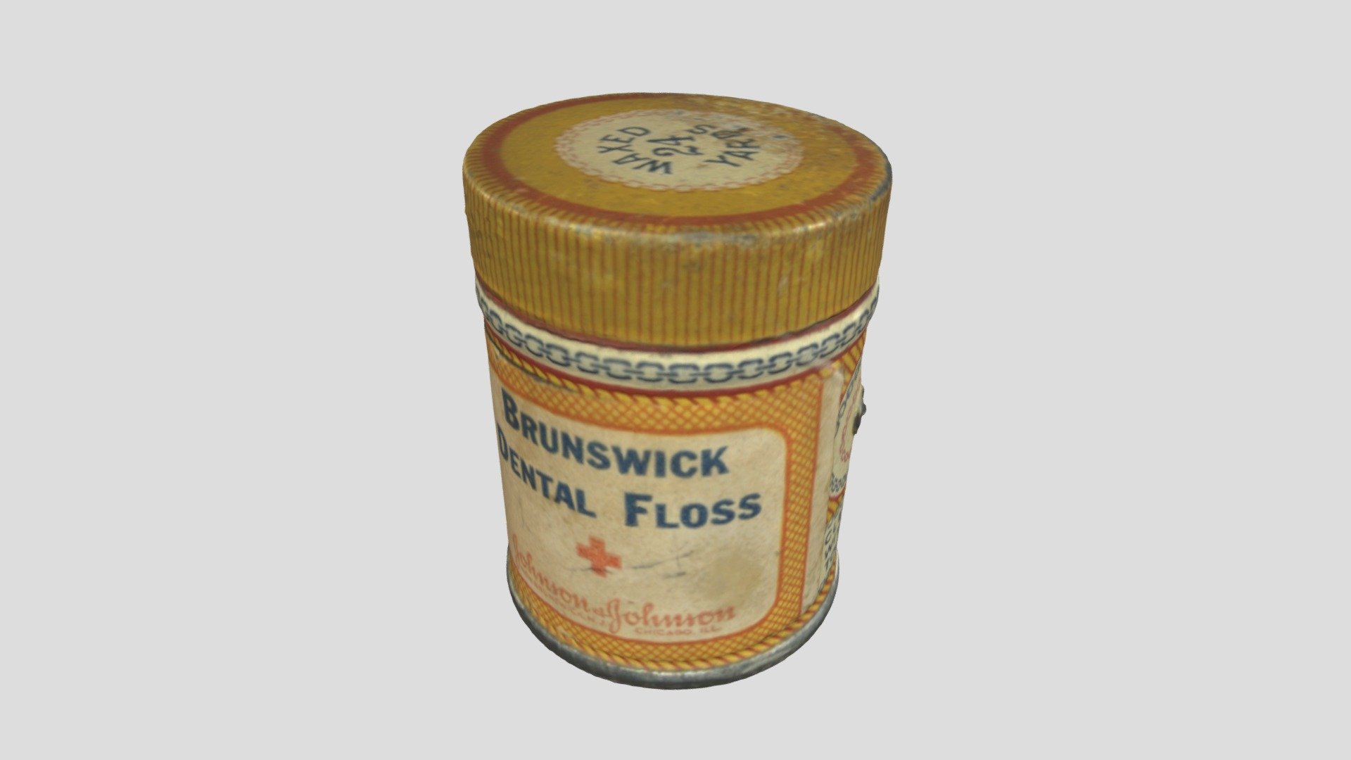 Brunswick (J&J) Dental floss, early 1900s 3D model by ais1 [9109175