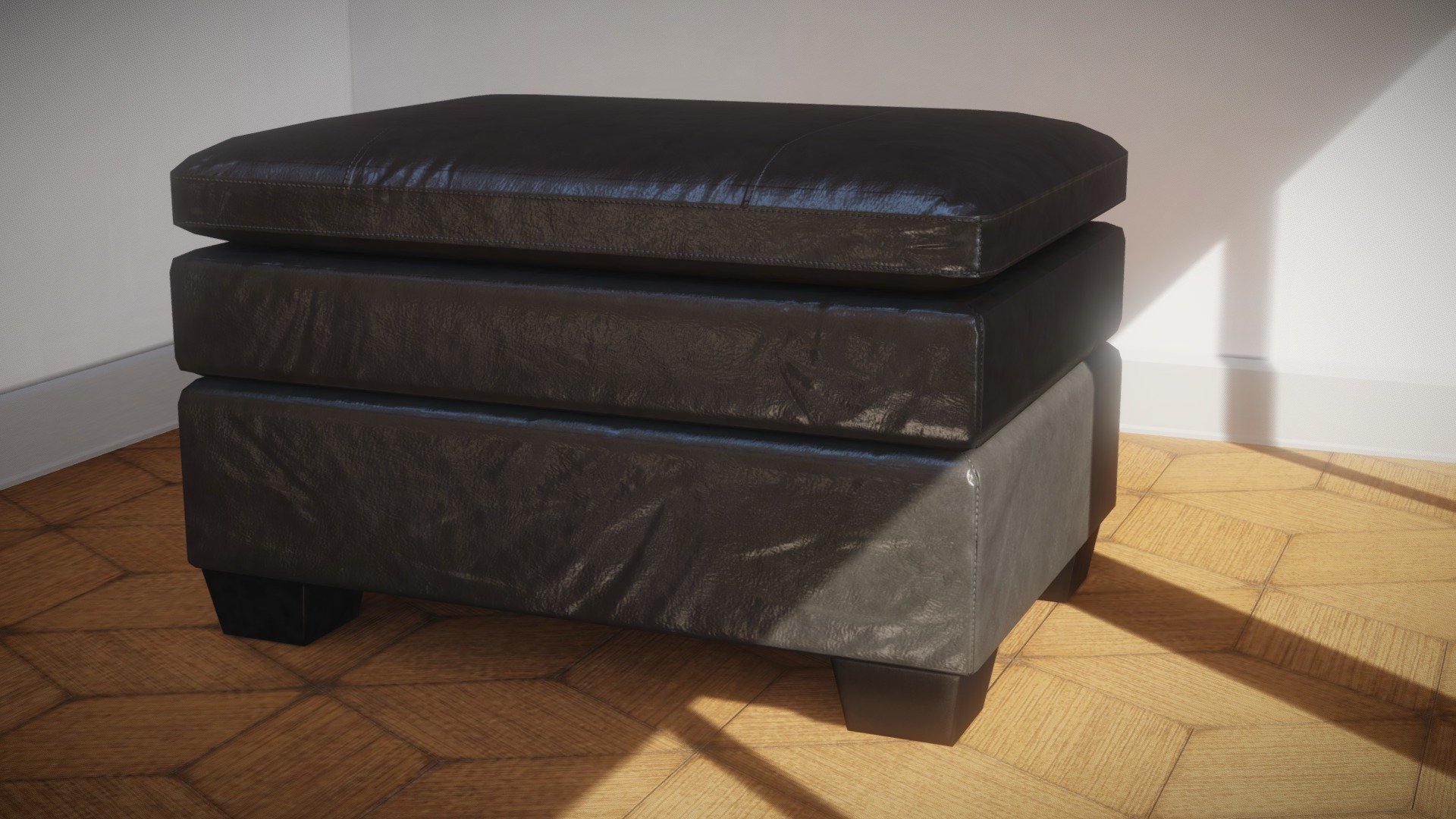Leather Ottoman Scene