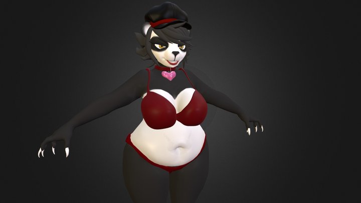 Mona wearing underwear 3D Model