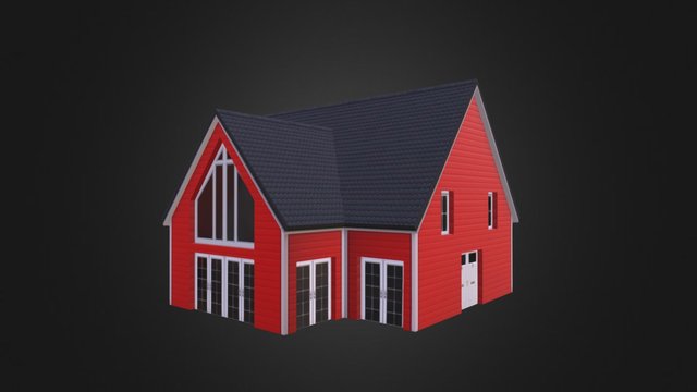 American House Style 3D Model