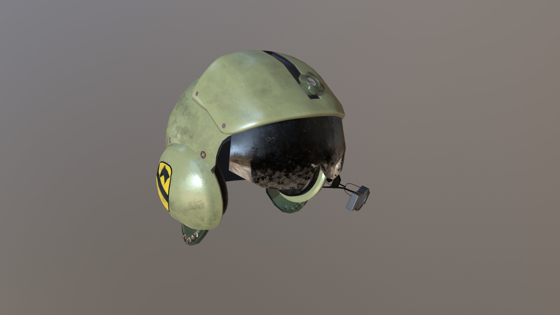 3D model Vietnam Helmet - This is a 3D model of the Vietnam Helmet. The 3D model is about a person wearing a helmet.