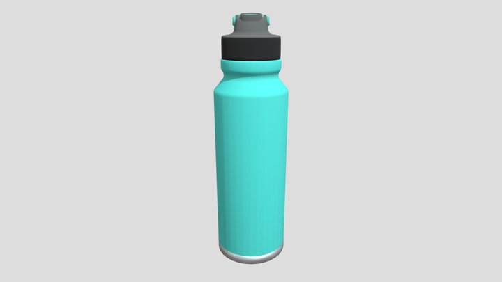 Water Bottle Simple Textures 3D Model