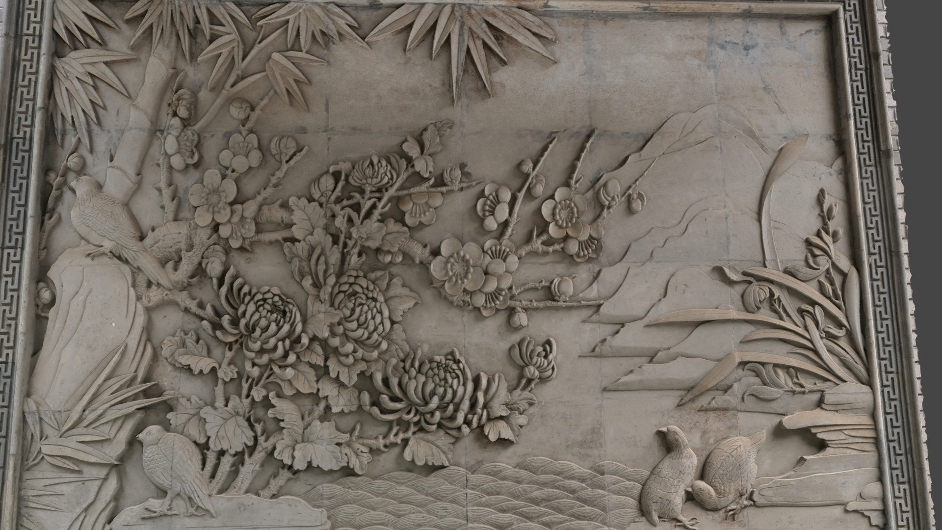 Traditional Carvings On Chinese City Walls 02 — Sketchfab embed 3D viewer