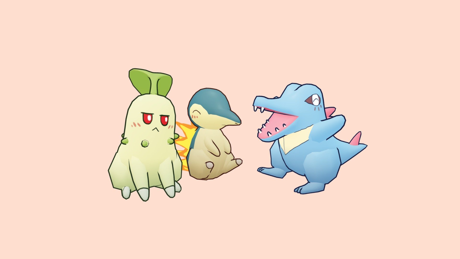 Unova Starters - 3D model by Ines Pereira [e088c30] - Sketchfab