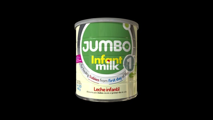 Jumbo Infant Milk Can 400g 3D Model