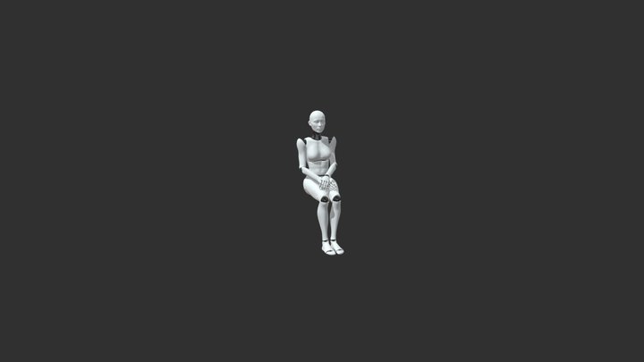 Woman_sitting_v5 3D Model