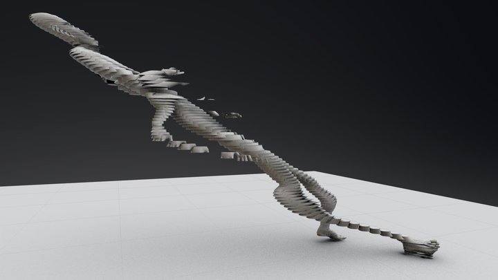 Slit Scan 3d (walking man) 3D Model