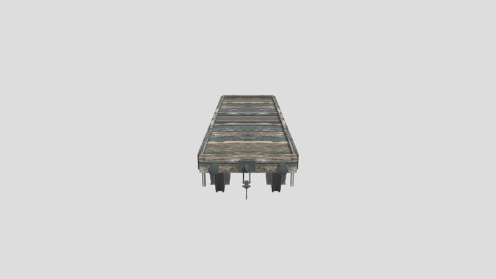 Early 20th Century Train Flatbed 3D Model
