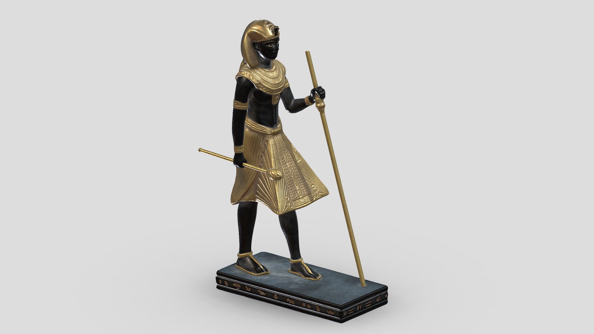 Tutankhamun Pharaoh Of The Egyptian Pbr 3d Print Buy Royalty Free 3d Model By Frezzy