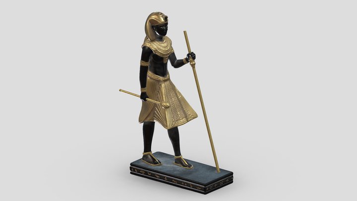 Tutankhamun Pharaoh of the Egyptian PBR 3D Print 3D Model