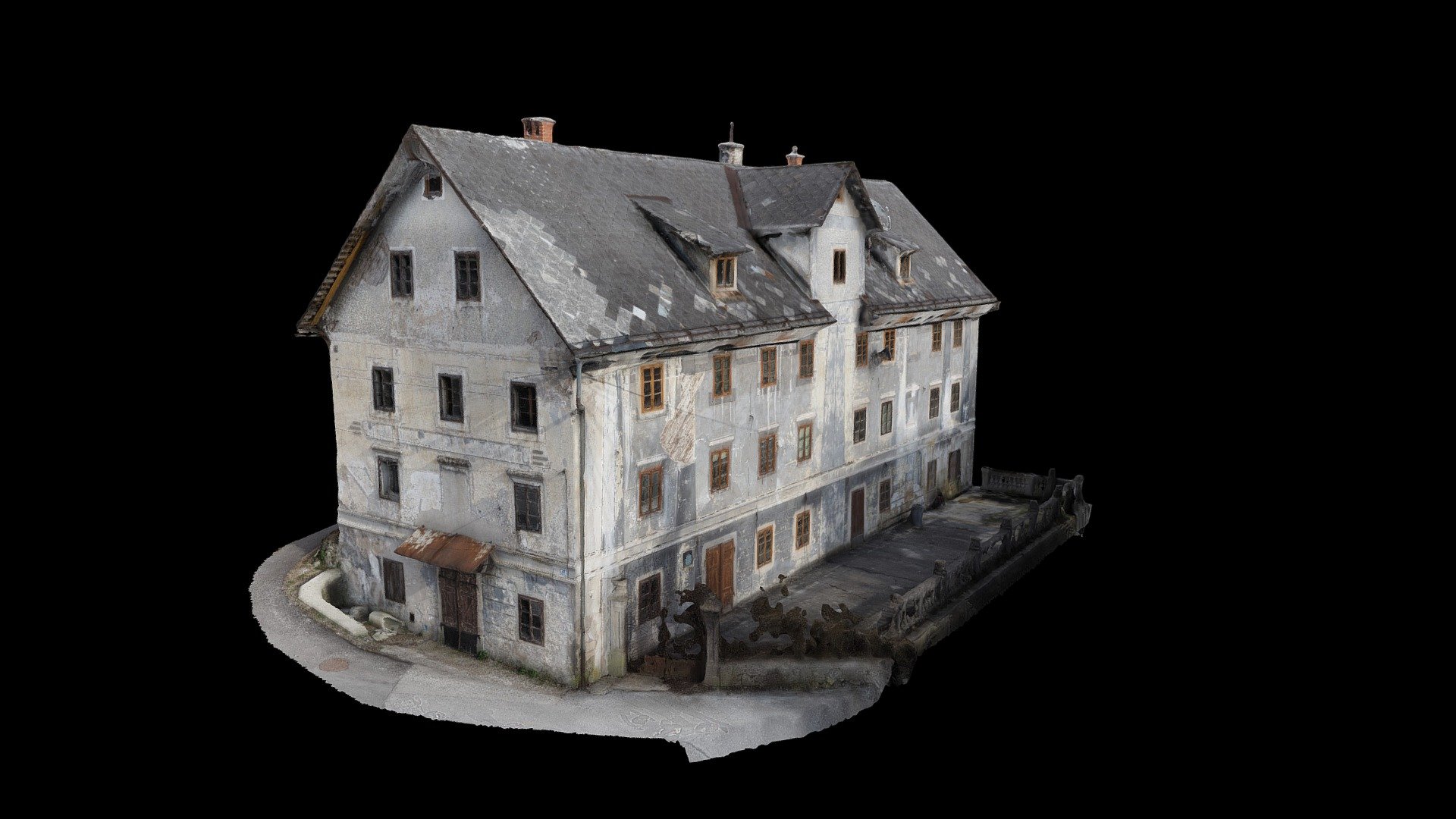 3D model of Miner's House in Idrija - Slovenija