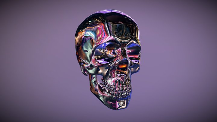 Silver Skull 3D Model