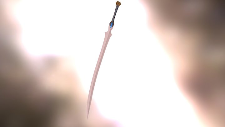 Blue Sword 3D Model