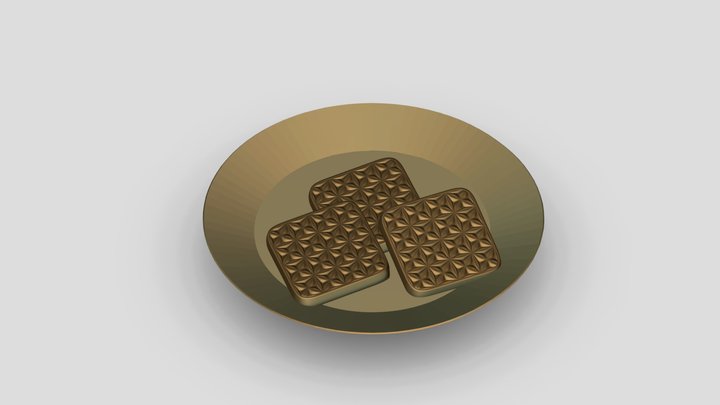 cookie plate_sweets 3D Model