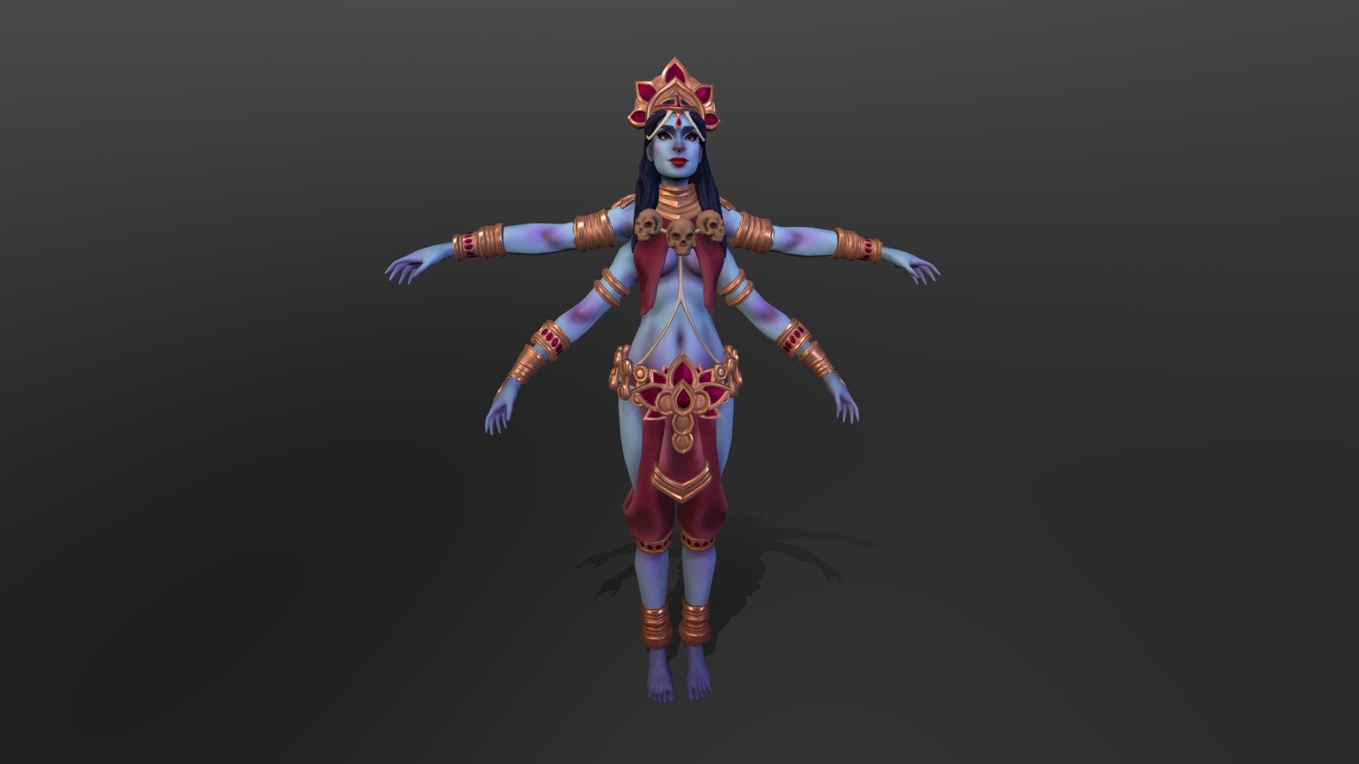 Godess Kali Character 3D Model 3D model by Sanii (Sanii