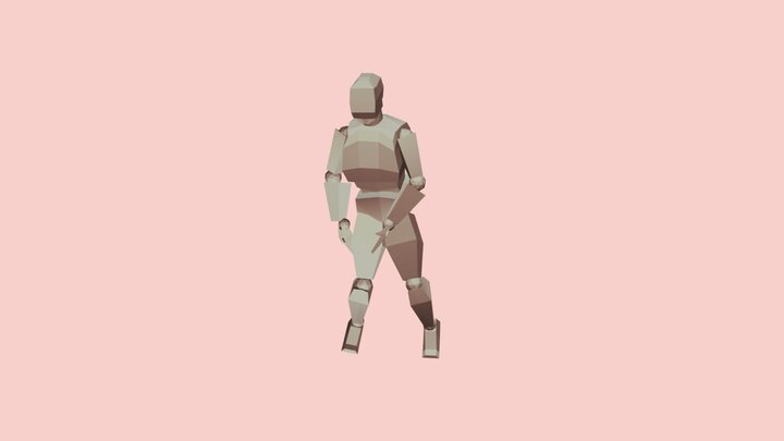 634230048 Low Polygon Human (B Boy Hip Hop Move) 3D Model