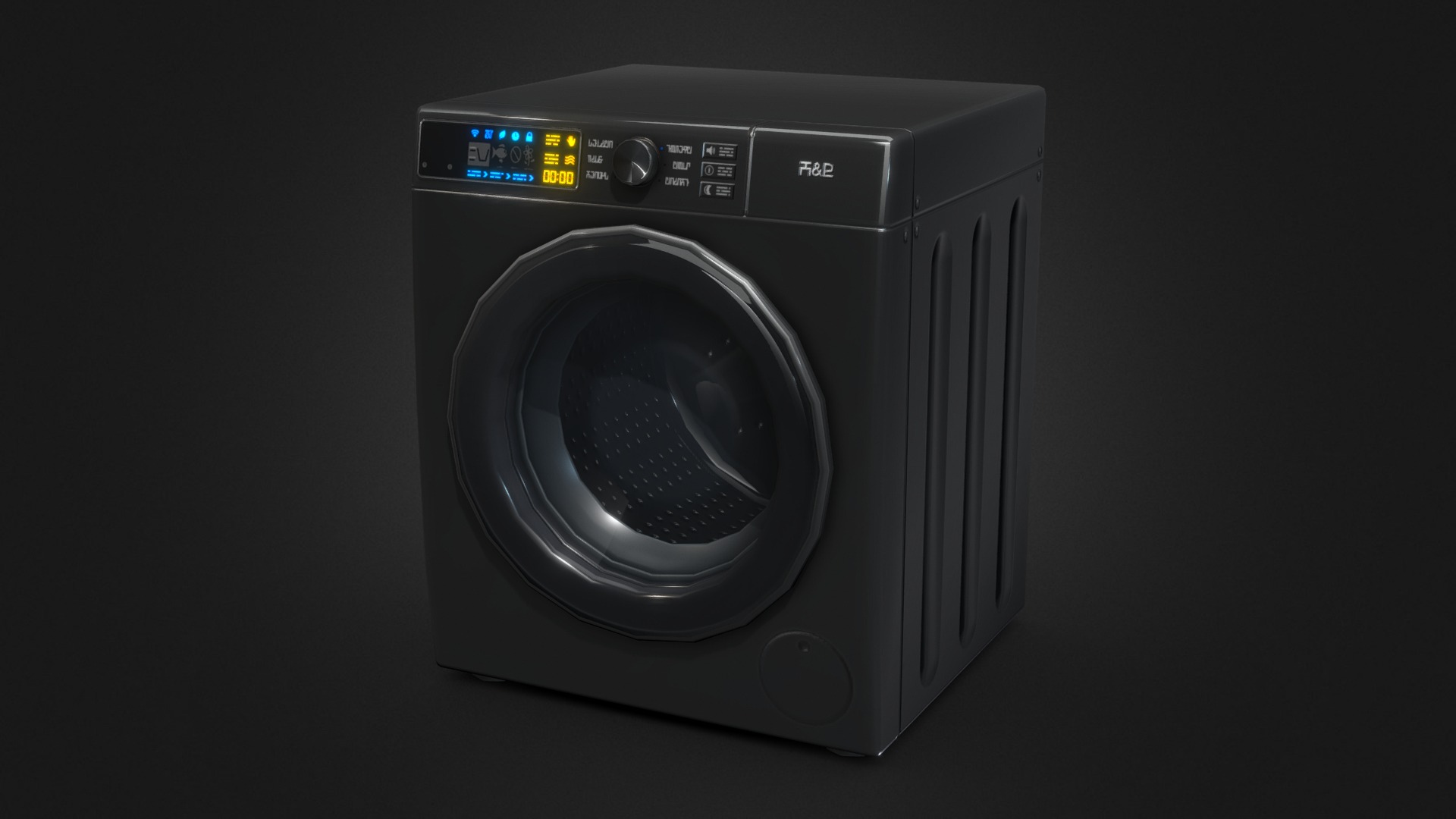 3D model Washing Machine – Cartoony Style, The Sims 4 - This is a 3D model of the Washing Machine - Cartoony Style, The Sims 4. The 3D model is about a silver and black camera.