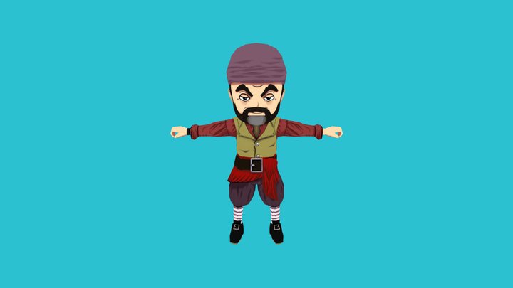 Chibi Captain Curry 3D Model