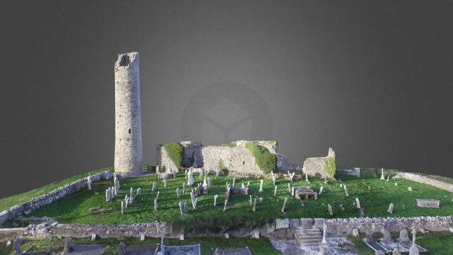 Tullaherin Round Tower, Co Kilkenny, Ireland 3D Model