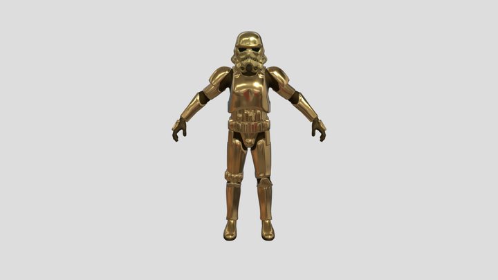 Gold Stormtrooper 3D Model