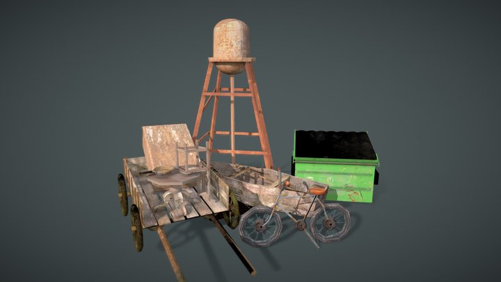 DAE 5 Finished props - Forest Loner 3D Model