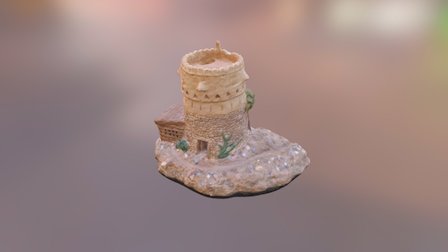 Arabian Watchtower and Barasti 3D Model