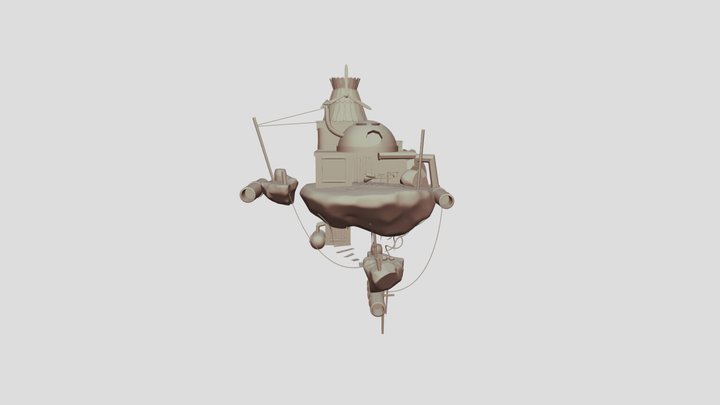 Diorama Space Witch House 3D Model