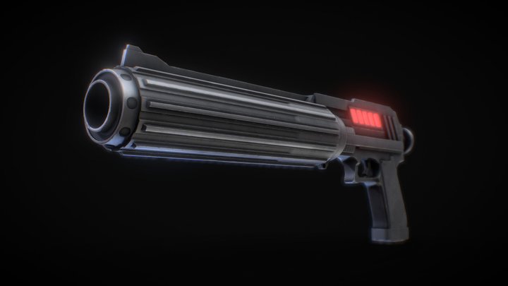 DC-17 Blaster Pistol 3D Model