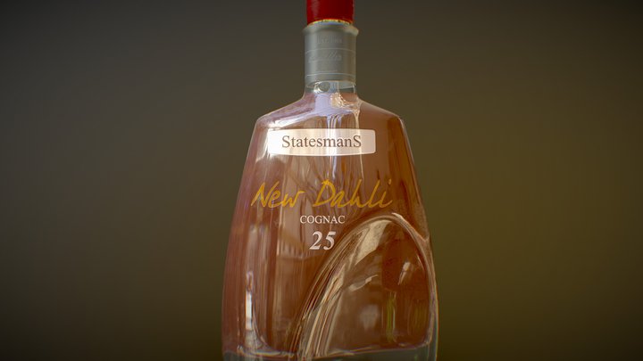 Cognac bottle 3D Model