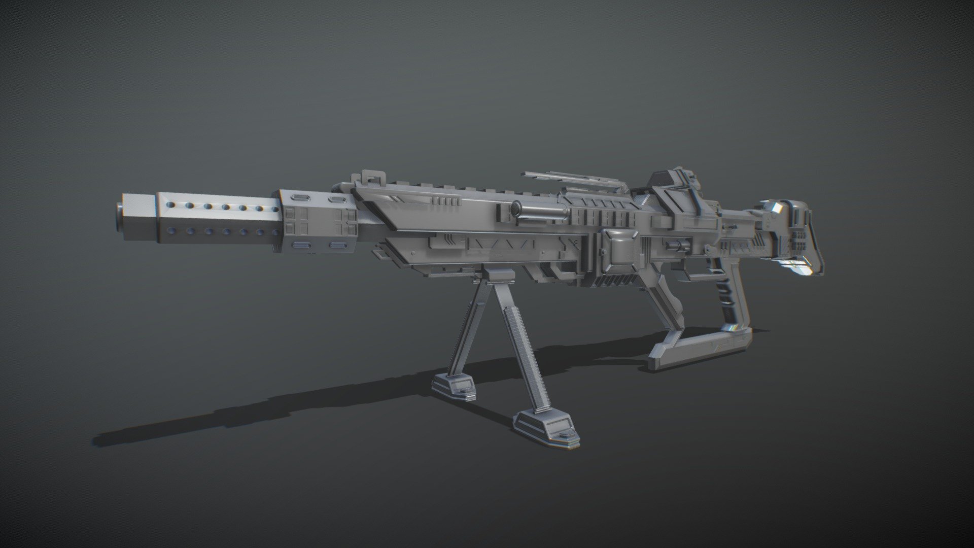 Scifi Assault Rifle Gun