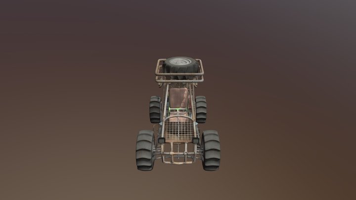 Post Apocalyptic Dune Buggy 3D Model