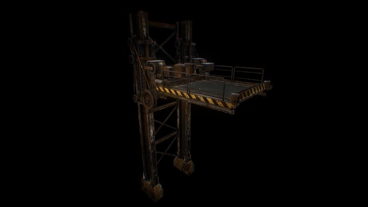 Vertical Rail Elevator 3D Model