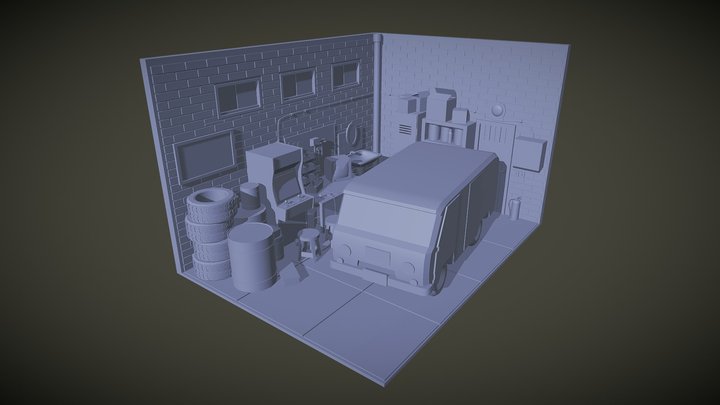 Draft Garage 3D Model