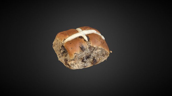 Hot Cross Bun 3D Model