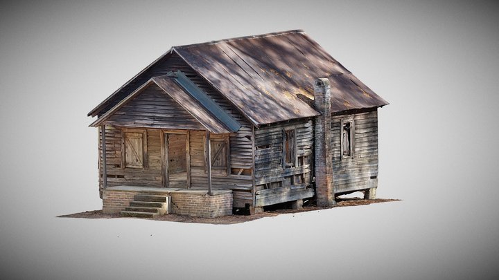 Old Cahawba - One Room School House 3D Model