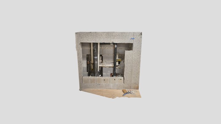 Shower Wall Jail Kitchen / Boot Wash Area 3D Model