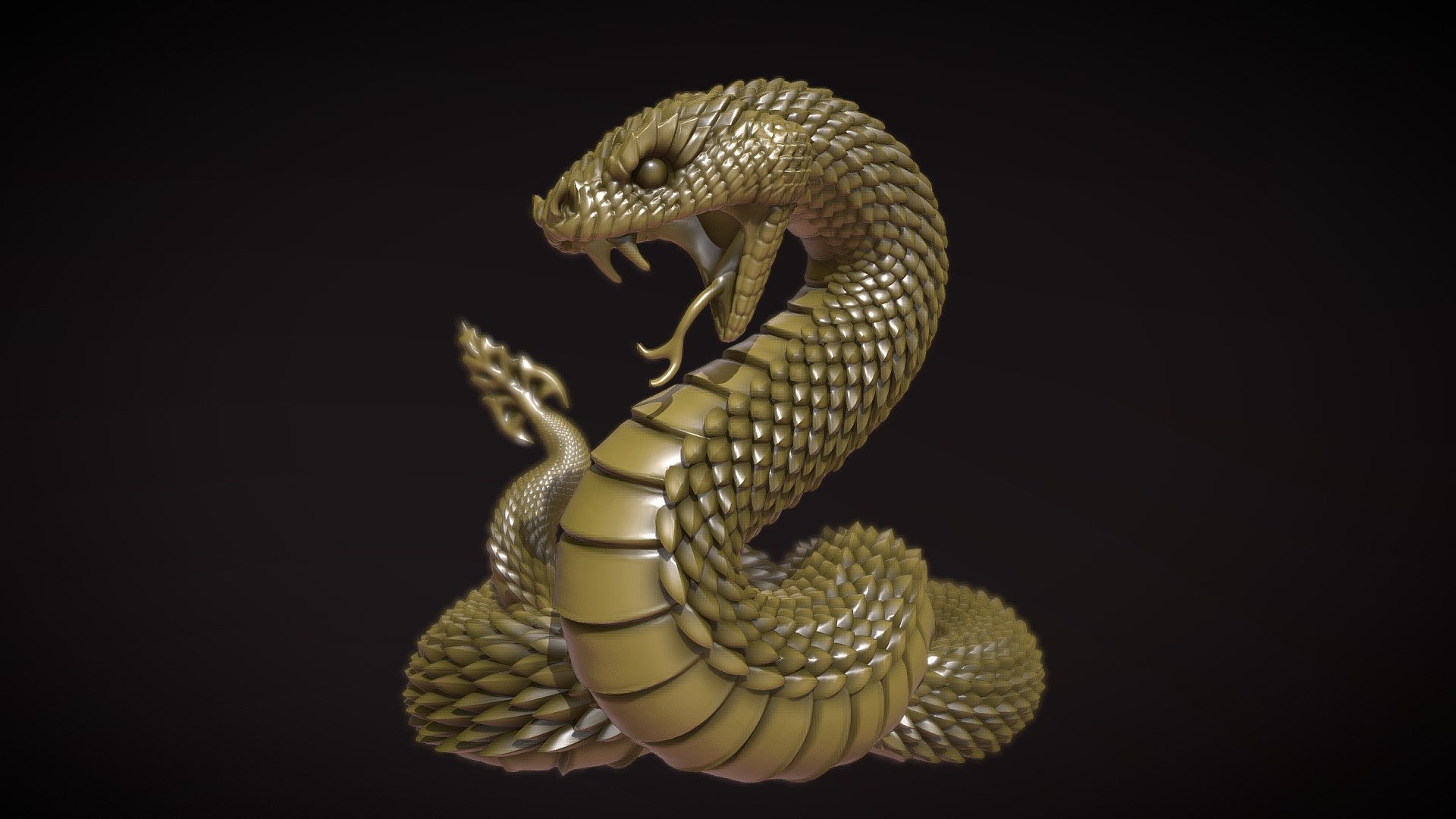 Copperhead snake 3d model. Free download.