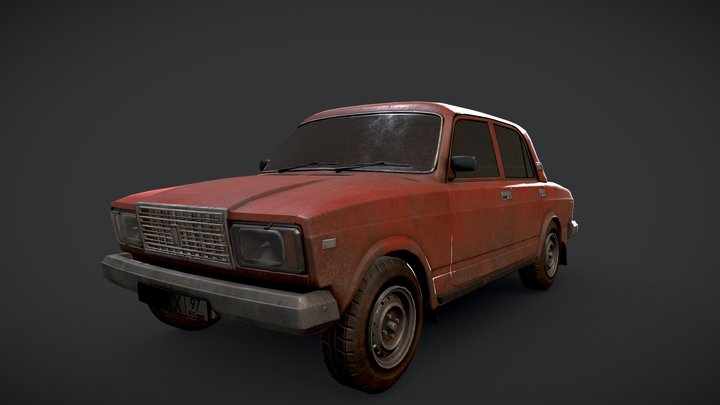 Old Car - VAZ 2107 3D Model
