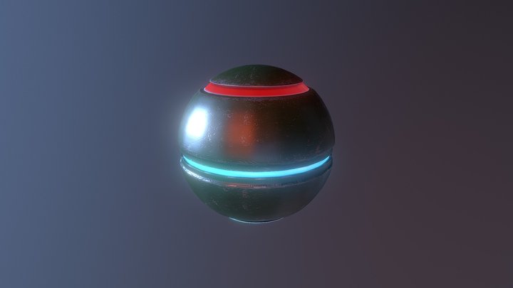 Sci-fi Themed Grenade. 3D Model